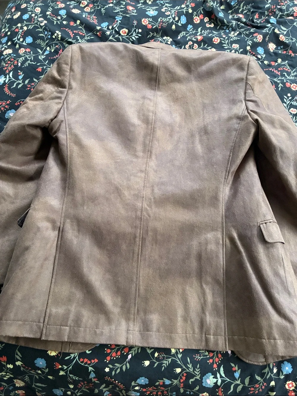 Joseph Abboud Taupe Brown Suede-Effect Sport Coat Blazer